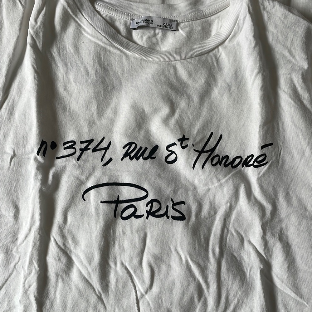 Zara White Short Sleeve Tee